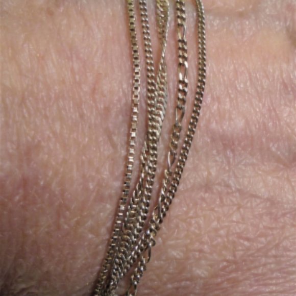 vintage Dainty Multi Chain Sterling 925 silver bracelet - Picture 3 of 4